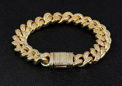 Cuban Icey Bracelet- 18MM Gold