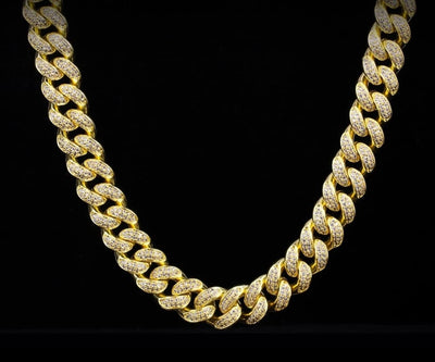 Cuban Icey Necklace -18MM 18inch Gold